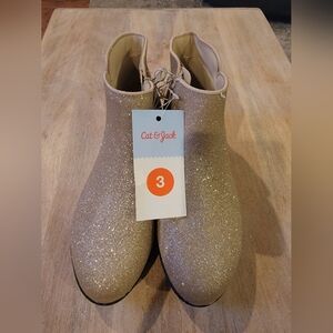 SOLD!!!! Cat & Jack Glittery Gold Boots